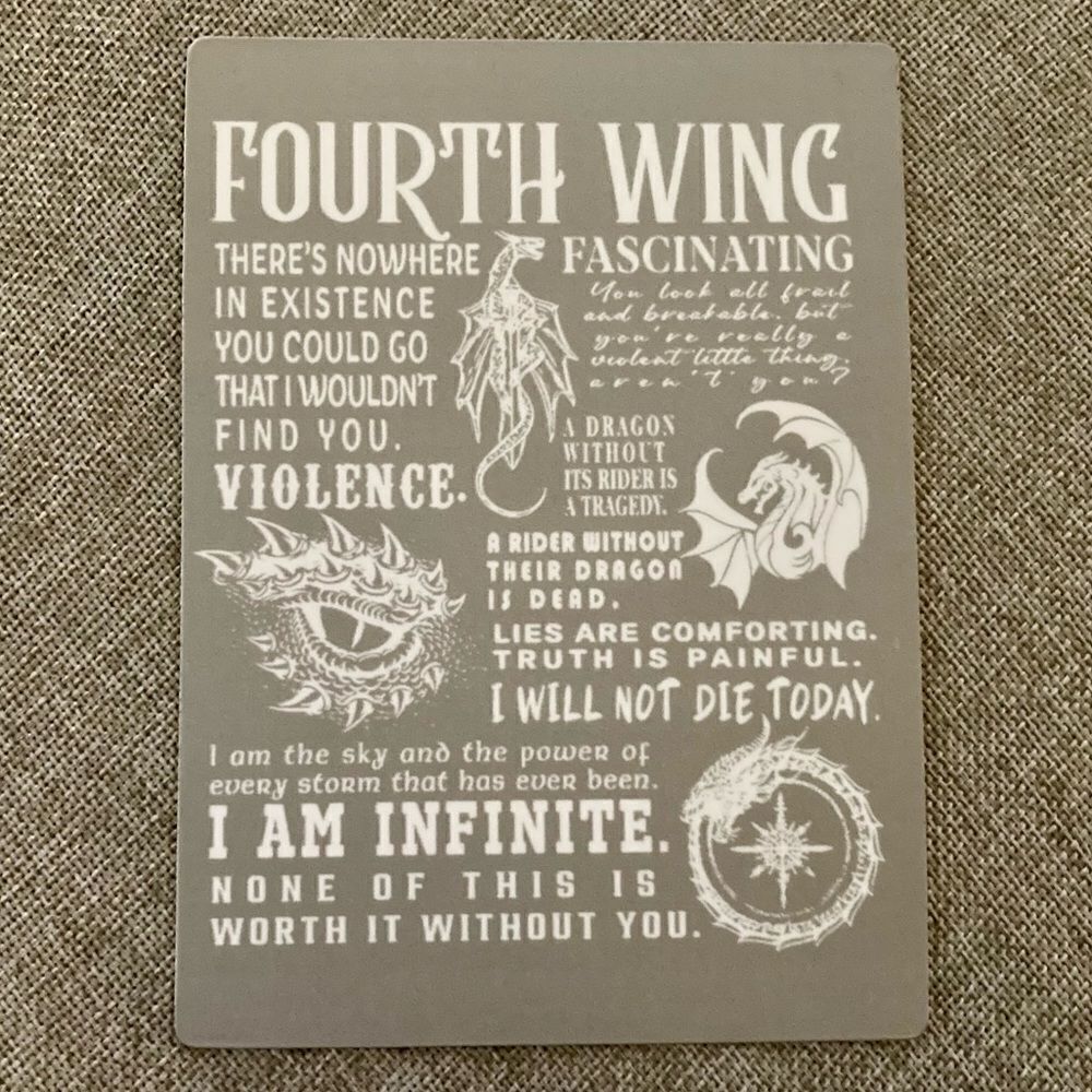 Rebecca Yarros Fourth Wing “I Am Infinite” Magnet